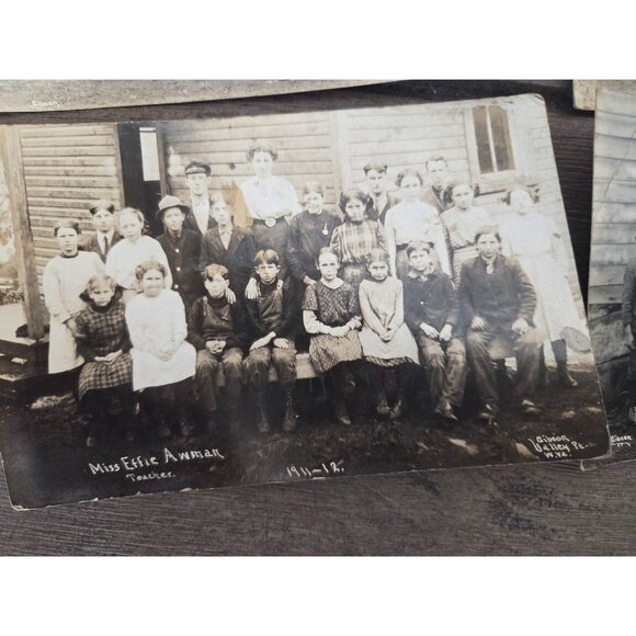 5 VTG Early 1900s School Group Photo Postcard Teachers & Students Sepia-Toned - Picture 13 of 13